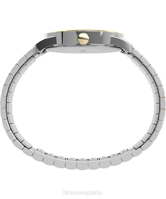 relojes | Timex Reloj Easy Reader de 38 mm con correa de expansión de acero inoxidable y ajuste perfecto bicolor/blanco hombres Z8X2159