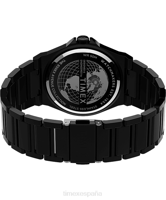 relojes | Timex Reloj Essex Avenue fino de 40 mm con pulsera de acero inoxidable negro hombres Z8X2173