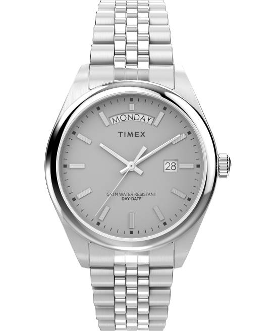relojes | Timex Reloj Legacy con fecha y día de 41 mm con pulsera de acero inoxidable. acero inoxidable/gris hombres Z8X2162
