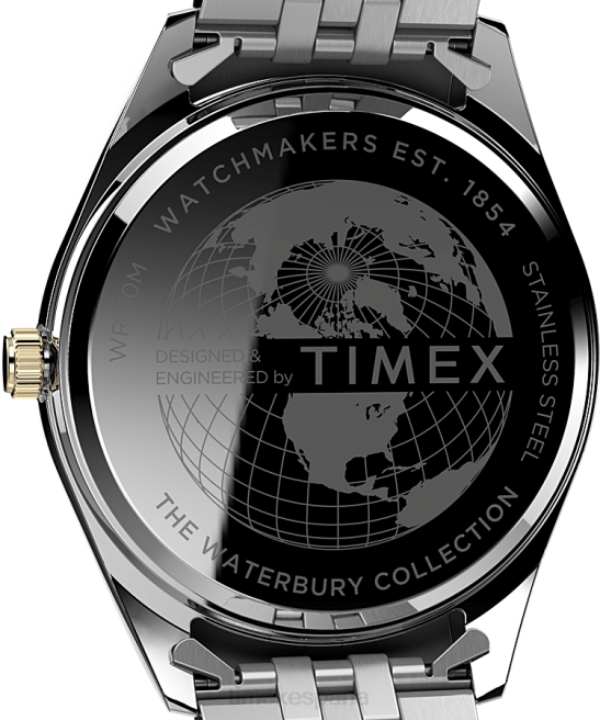 relojes | Timex Reloj Legacy de 41 mm con pulsera de acero inoxidable. bicolor/azul/dorado hombres Z8X2161
