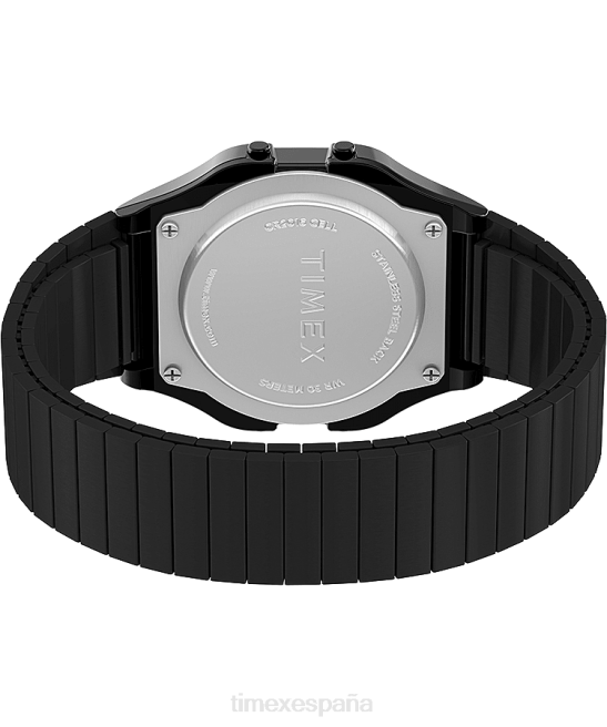 relojes | Timex Reloj con banda de expansión de acero inoxidable T80 de 34 mm. negro hombres Z8X2171