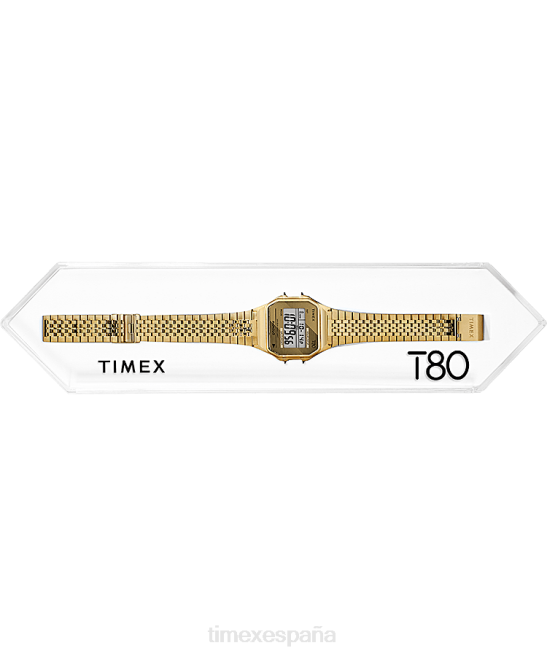 relojes | Timex Reloj con banda de expansión de acero inoxidable T80 de 34 mm. tono plateado hombres Z8X2166