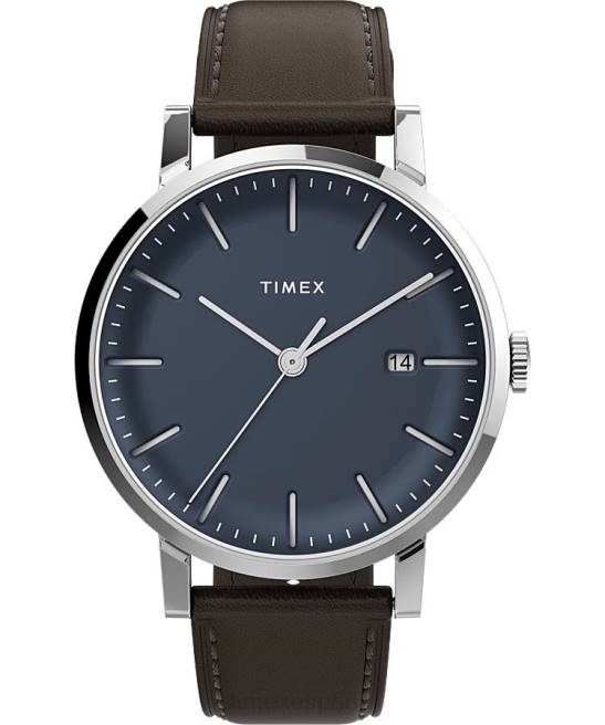 relojes | Timex reloj midtown de 38 mm con pulsera de acero inoxidable acero inoxidable/marrón/azul hombres Z8X2145