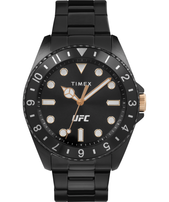 relojes | Timex reloj ufc debut de 42 mm con pulsera de acero inoxidable negro hombres Z8X2170