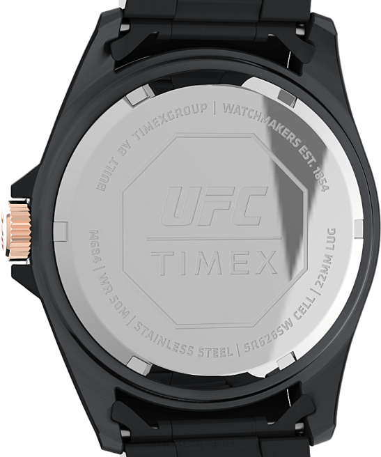 relojes | Timex reloj ufc debut de 42 mm con pulsera de acero inoxidable negro hombres Z8X2170