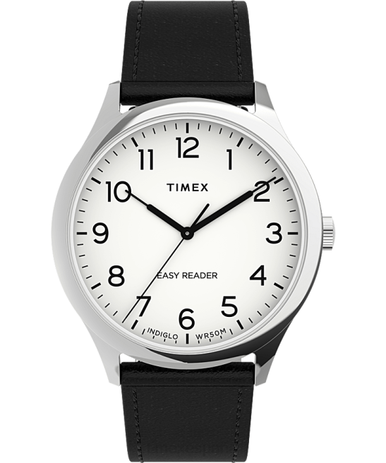 relojes | Timex Reloj Easy Reader Gen1 de 40 mm con correa de cuero moda hombres Z8X2192