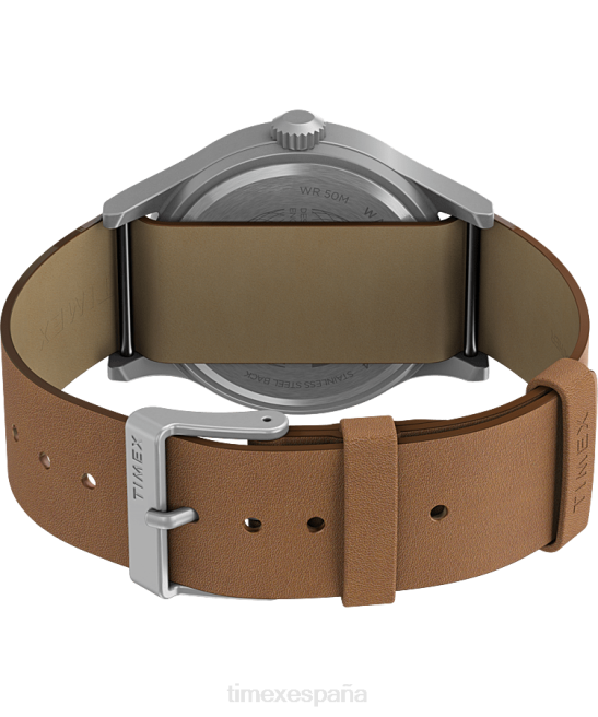 relojes | Timex Reloj Expedition North Sierra de 40 mm con correa de cuero. acero inoxidable/bronceado/crema hombres Z8X2194