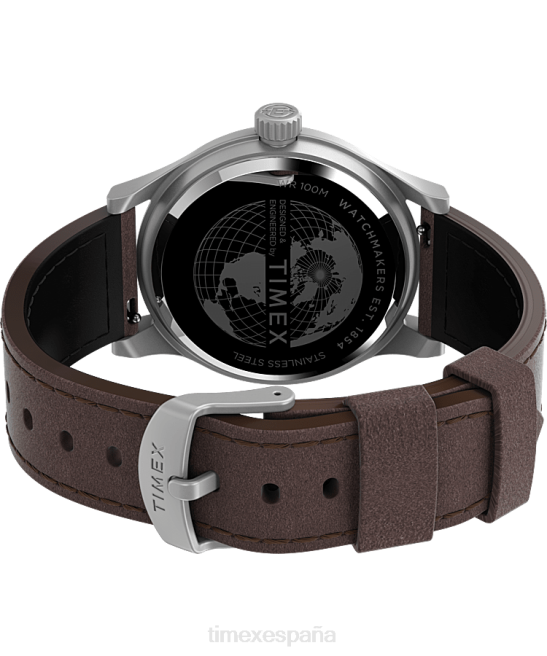 relojes | Timex Reloj Expedition North Sierra de 40 mm con correa de cuero. acero inoxidable/marrón/crema hombres Z8X2188