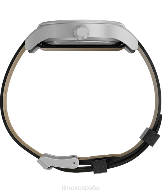 relojes | Timex Reloj Expedition North Sierra de 40 mm con correa de cuero. acero inoxidable/negro hombres Z8X2224