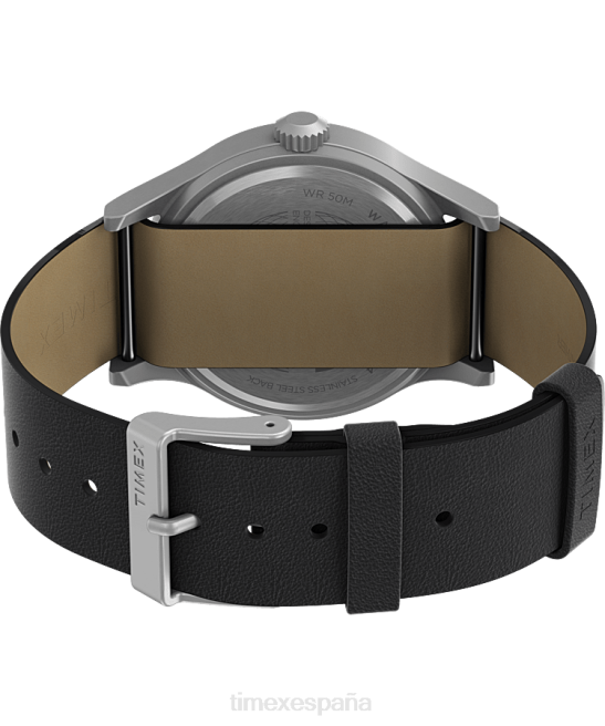 relojes | Timex Reloj Expedition North Sierra de 40 mm con correa de cuero. acero inoxidable/negro hombres Z8X2224