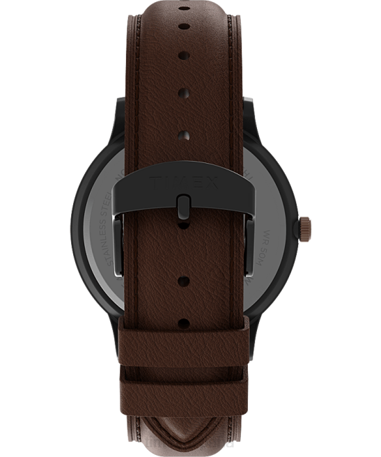 relojes | Timex Reloj Waterbury Classic con día y fecha de 40 mm con correa de cuero bronce/marrón/azul hombres Z8X2230