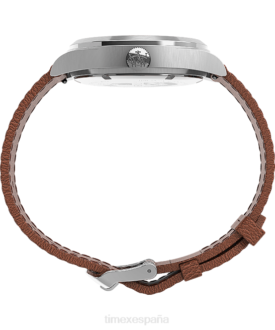 relojes | Timex Reloj Waterbury tradicional con fecha y día de 39 mm con correa de cuero acero inoxidable/bronceado/azul hombres Z8X2227