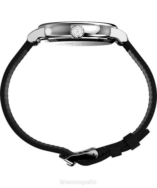 relojes | Timex Reloj estándar con correa de tela de 40 mm. tono plateado/negro/verde hombres Z8X2200