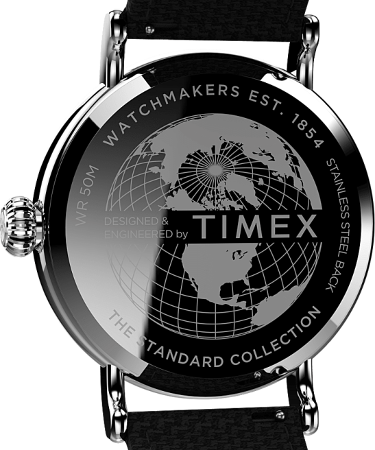 relojes | Timex Reloj estándar con correa de tela de 40 mm. tono plateado/negro/verde hombres Z8X2200