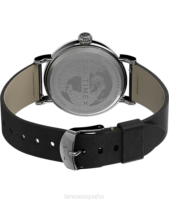 relojes | Timex estándar x cacahuetes con el día de san valentín de snoopy tono plateado/negro/blanco hombres Z8X2232