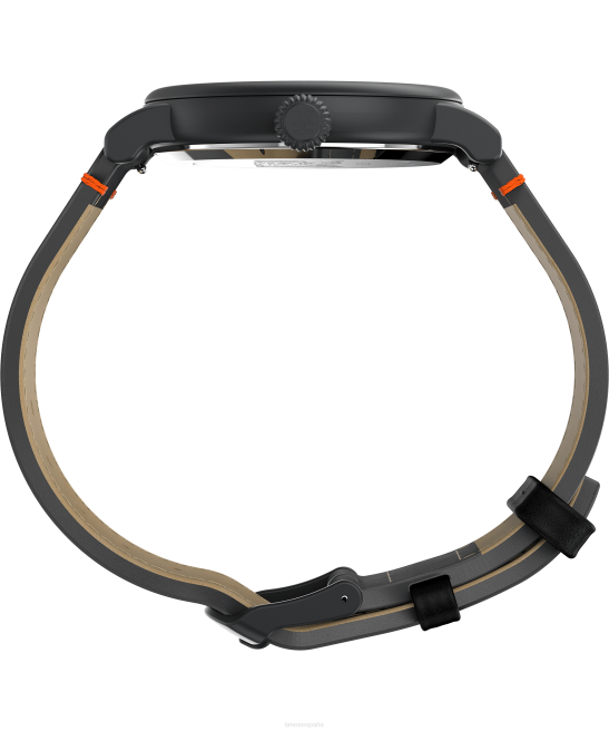 relojes | Timex estándar x cacahuetes con reloj snoopy dia de los muertos de 40 mm con correa de cuero negro/naranja hombres Z8X2236