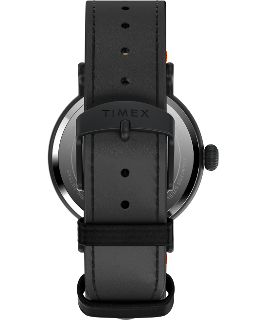 relojes | Timex estándar x cacahuetes con reloj snoopy dia de los muertos de 40 mm con correa de cuero negro/naranja hombres Z8X2236