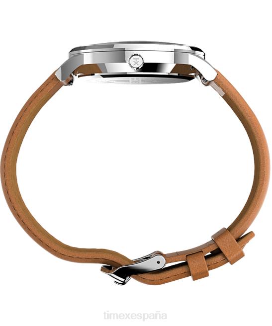 relojes | Timex reloj waterbury clásico de 40 mm con correa de cuero acero inoxidable/bronceado/azul hombres Z8X2237