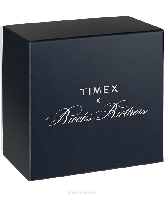 relojes | Timex x Brooks Brothers Marlin automático de 38 mm con correa de cuero y correa de tela acero inoxidable/negro/crema hombres Z8X2174