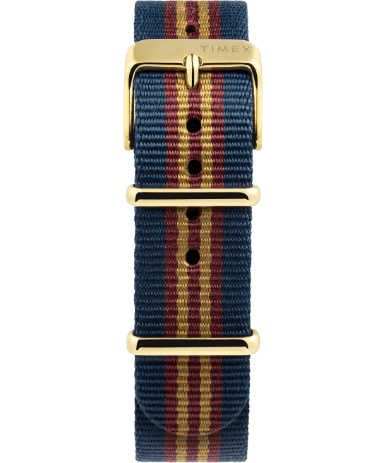 relojes | Timex x Brooks Brothers Marlin automático en tono dorado, juego de correa de cuero y correa de tela de 38 mm acero inoxidable/marrón/crema hombres Z8X2175