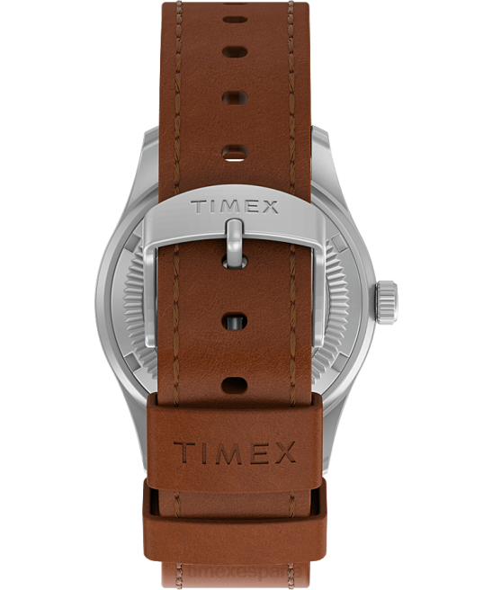 relojes | Timex Expedition North Field Post Reloj mecánico de 38 mm con correa de cuero ecológico acero inoxidable/marrón/blanco hombres Z8X23