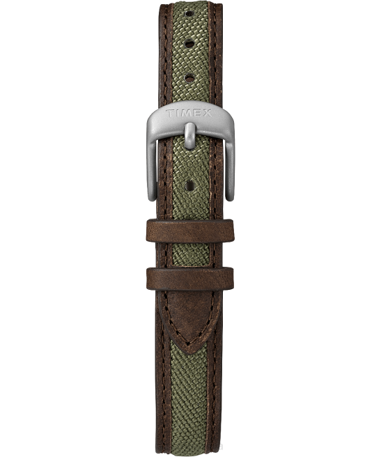 relojes | Timex Reloj Expedition Field Mini de 26 mm con correa de cuero. cromo/marrón/verde hombres Z8X225