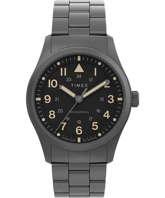 relojes | Timex Reloj Expedition North Field mecánico de 38 mm con pulsera de acero inoxidable. negro hombres Z8X219