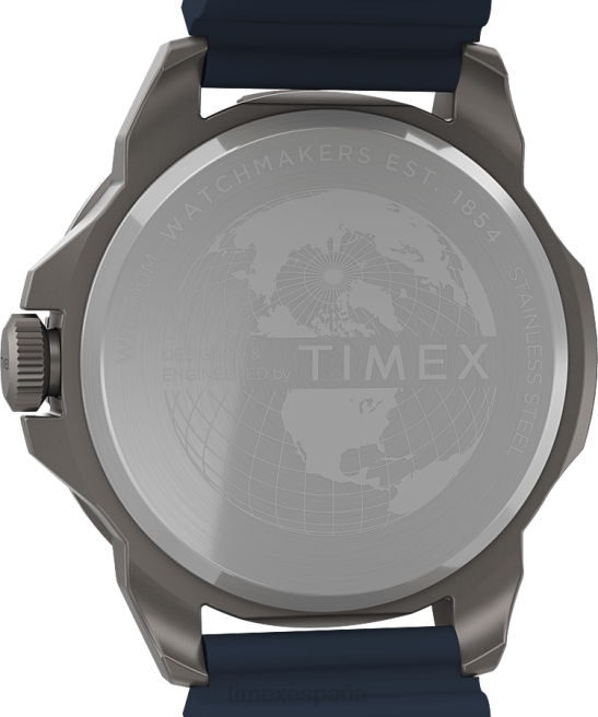 relojes | Timex Reloj Expedition North Ridge de 41 mm con correa de silicona. titanio/azul hombres Z8X216