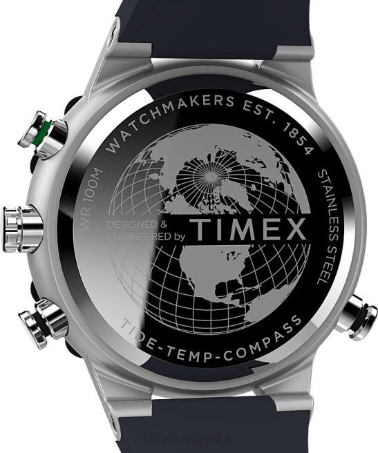 relojes | Timex Reloj Expedition North Tide-Temp-Compass de 45 mm con correa de silicona acero inoxidable/azul hombres Z8X236