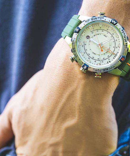 relojes | Timex Reloj Expedition North Tide-Temp-Compass de 45 mm con correa de silicona acero inoxidable/gris/negro hombres Z8X229