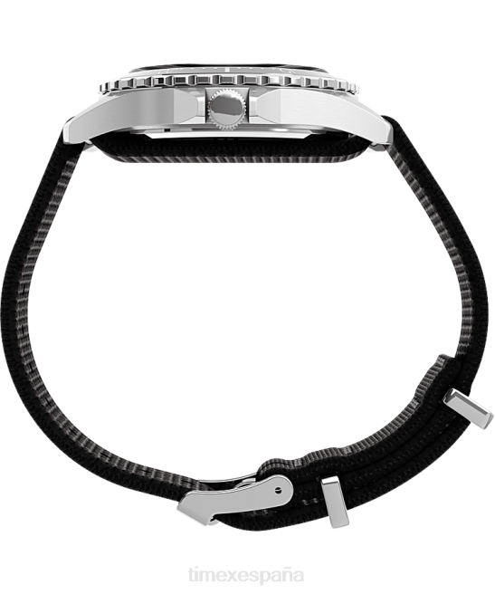 relojes | Timex Reloj Navi XL de 41 mm con correa de tela acero inoxidable/negro hombres Z8X29