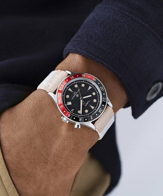 relojes | Timex Reloj Waterbury Traditional GMT de 39 mm con correa de materiales mixtos acero inoxidable/blanco/negro hombres Z8X24