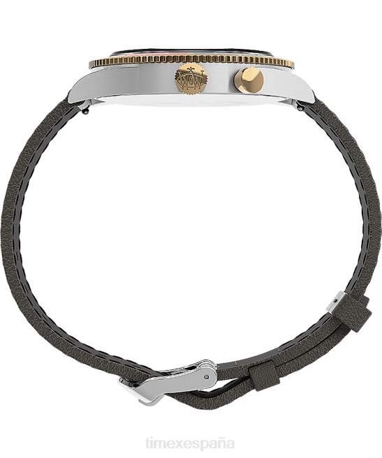 relojes | Timex reloj waterbury tradicional gmt de 39 mm con correa de cuero acero inoxidable/marrón/azul hombres Z8X25