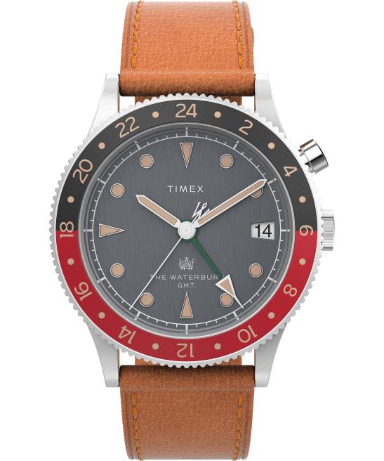 relojes | Timex reloj waterbury tradicional gmt de 39 mm con correa de cuero tostado/negro hombres Z8X211