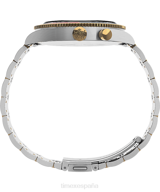 relojes | Timex reloj waterbury tradicional gmt de 39 mm con pulsera de acero inoxidable acero inoxidable/bicolor/azul hombres Z8X218