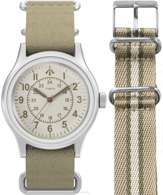 relojes | Timex x nigel cabourn juego de reloj con correa de tela de 36 mm broncearse hombres Z8X237
