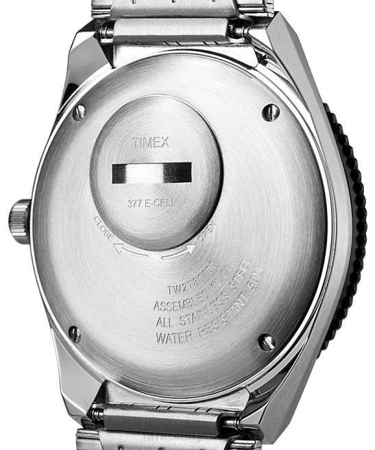 relojes | Q Timex Reedición de reloj con pulsera de acero inoxidable de 38 mm. acero inoxidable/azul hombres Z8X276