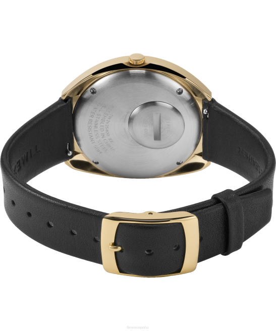 relojes | Q Timex Reloj con correa de cuero de 43 x 39 mm reedición de 1972 tono dorado/negro/burdeos hombres Z8X267