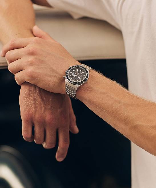 relojes | Q Timex Reloj cronógrafo de tres zonas horarias de 40 mm con pulsera de acero inoxidable acero inoxidable/negro/otro hombres Z8X261