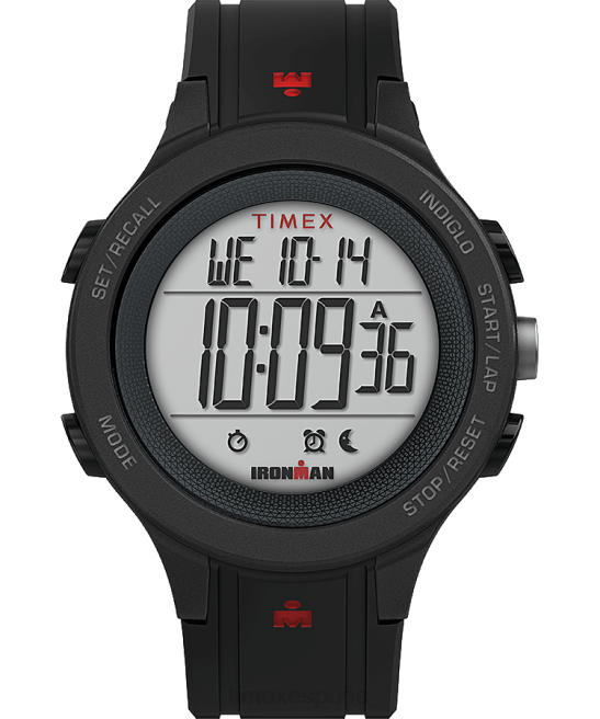 relojes | Timex reloj ironman t200 42mm con correa de silicona negro hombres Z8X2270