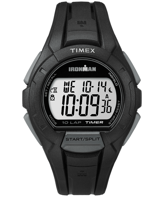 relojes | Timex Reloj Ironman Essential 10 de tamaño completo con correa de resina. negro/gris hombres Z8X2259