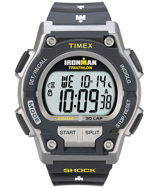 relojes | Timex Reloj ironman original 30 shock de tamaño completo con correa de resina negro/gris hombres Z8X2260