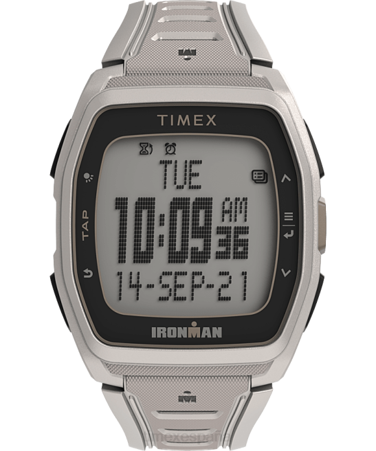 relojes | Timex reloj ironman t300 con correa de silicona blanco negro hombres Z8X2261