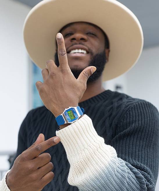 relojes | Timex reloj t80 de 34 mm con correa de resina tono plateado/azul hombres Z8X2266