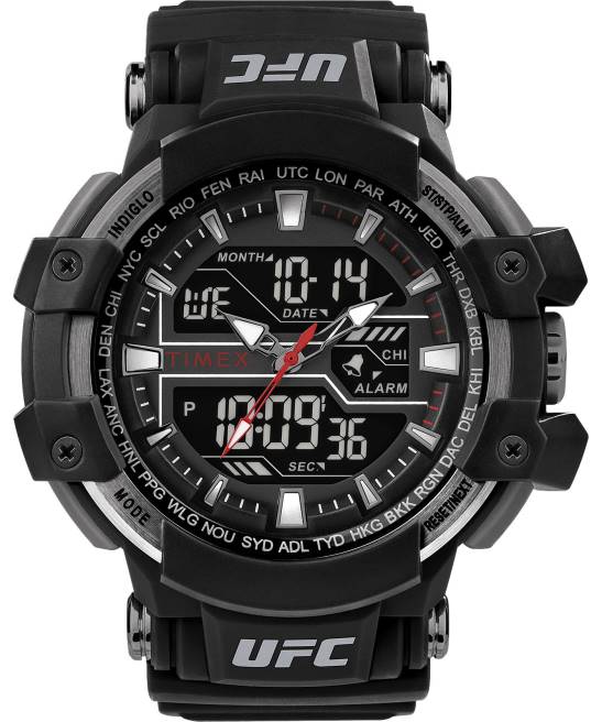 relojes | Timex reloj ufc combat de 53 mm con correa de resina negro hombres Z8X2264