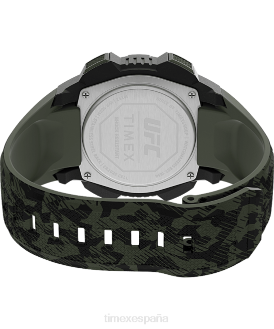 relojes | Timex reloj ufc core shock de 45 mm con correa de resina negro/camuflaje hombres Z8X2268