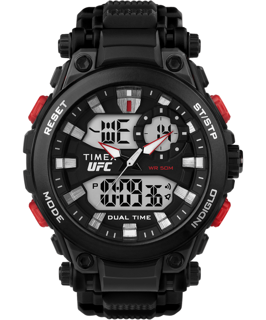 relojes | Timex reloj ufc impact de 50 mm con correa de resina negro hombres Z8X2252