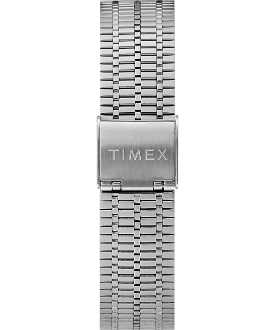 relojes | Q Timex Reedición de reloj con pulsera de acero inoxidable de 38 mm. acero inoxidable/negro/verde hombres Z8X2122
