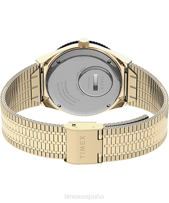 relojes | Q Timex Reedición de reloj con pulsera de acero inoxidable de 38 mm. tono dorado/acero inoxidable/azul hombres Z8X2127