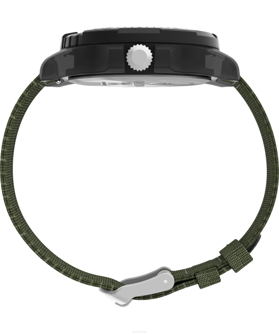 relojes | Timex Expedition North Freedive Ocean Reloj de 46 mm con correa de tela reciclada Verde Gris hombres Z8X2137